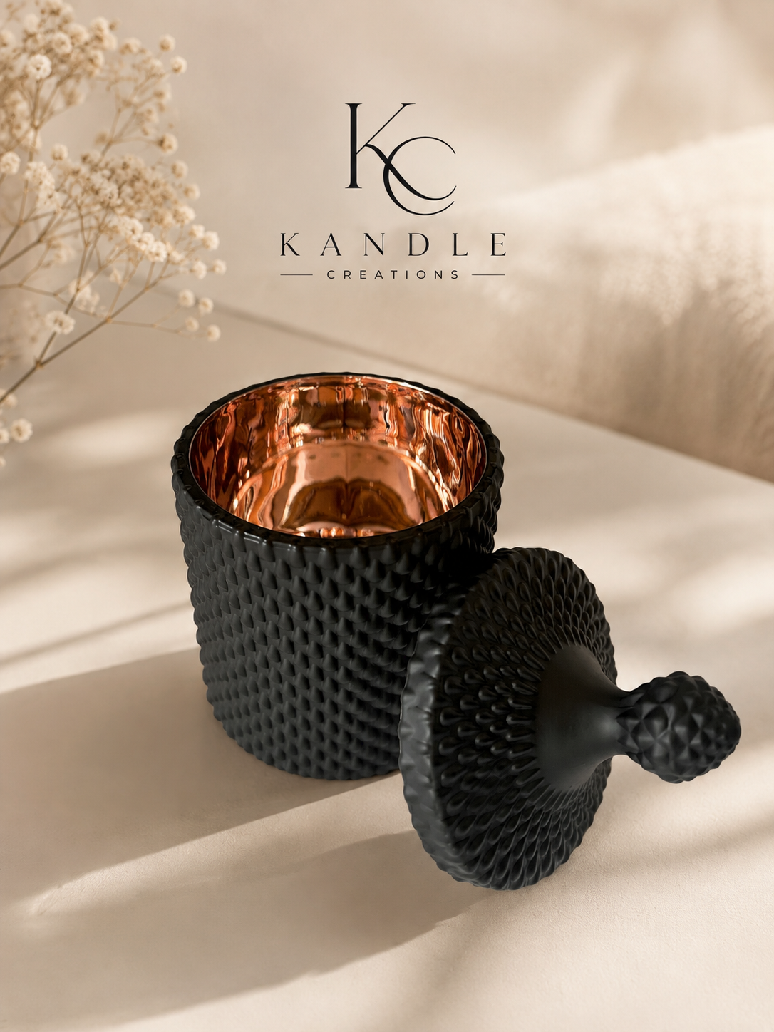 Tear Drop Matt Black with Rose Gold