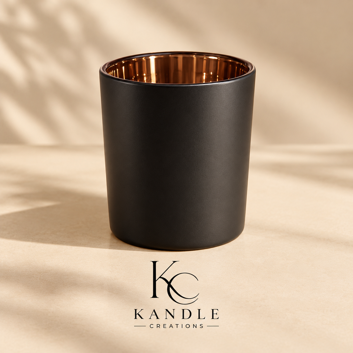 Medium Matt Black with Rose Gold